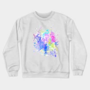 Abstract Vibrant Multicolor Brush Strokes and Splatters 1 Crewneck Sweatshirt
